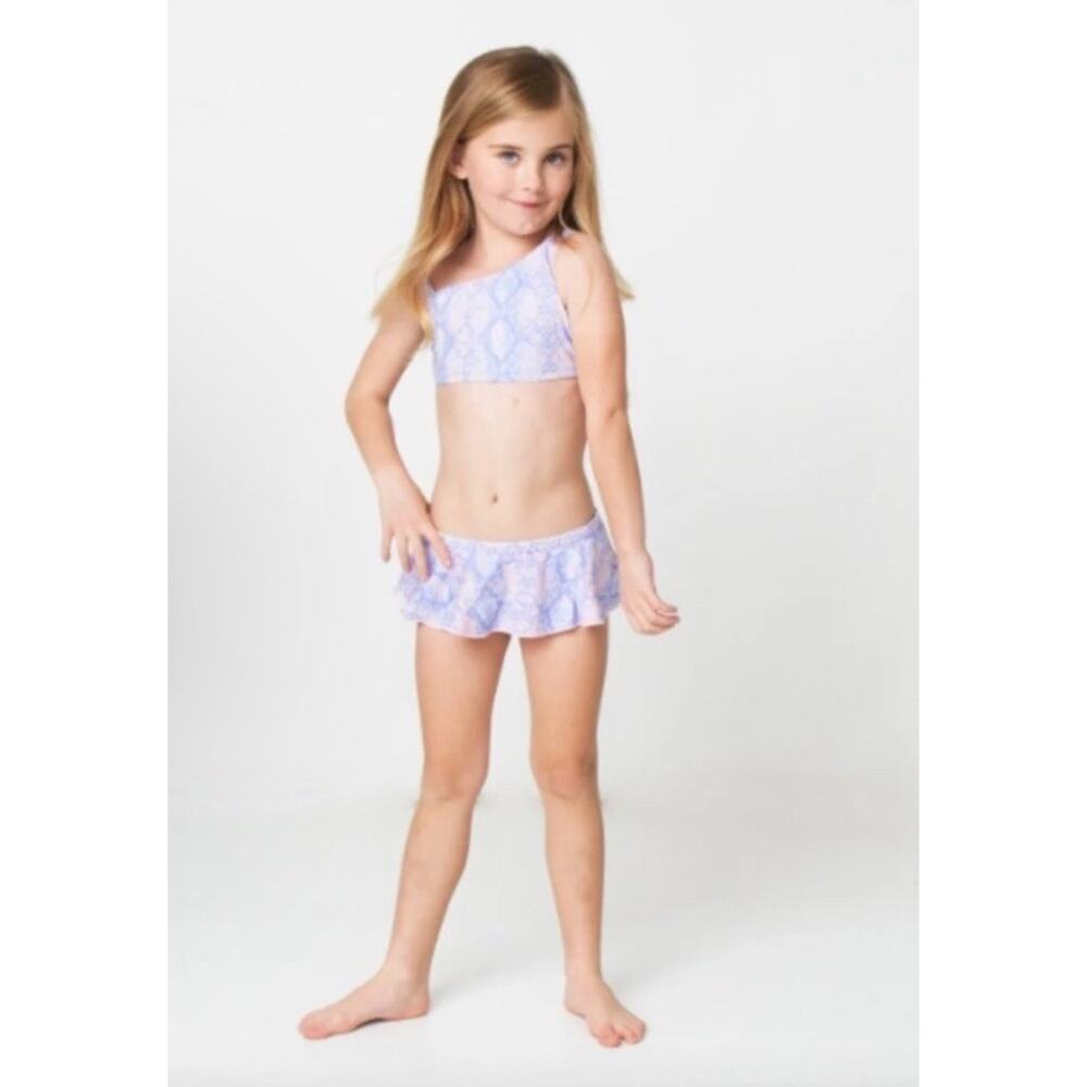 Shade Critters Girls Retro Python Bikini Swimsuit Size 7 NWT $54 UPF 50